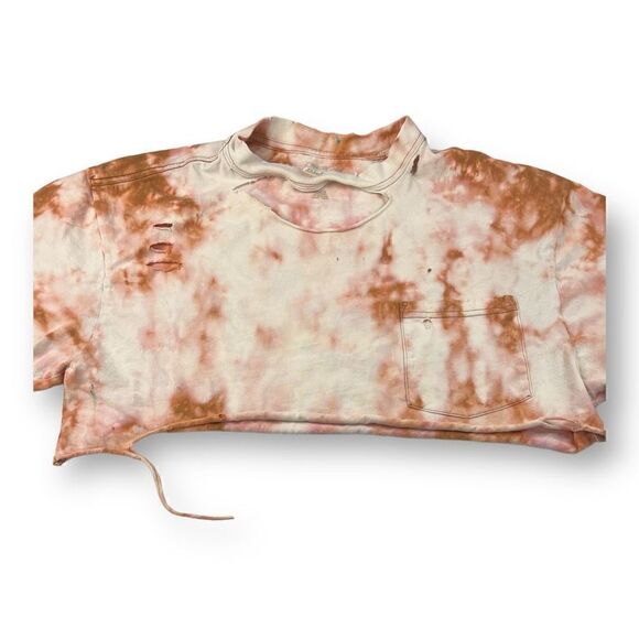 Dickies Cropped Tie Dye Distressed Top Size Large - Picture 4 of 7